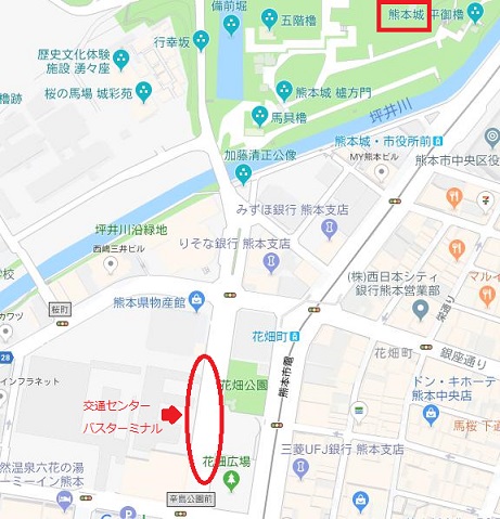 熊本駅から熊本城に行きたい 交通アクセスの方法 時間や距離 くまめも 熊本情報めも